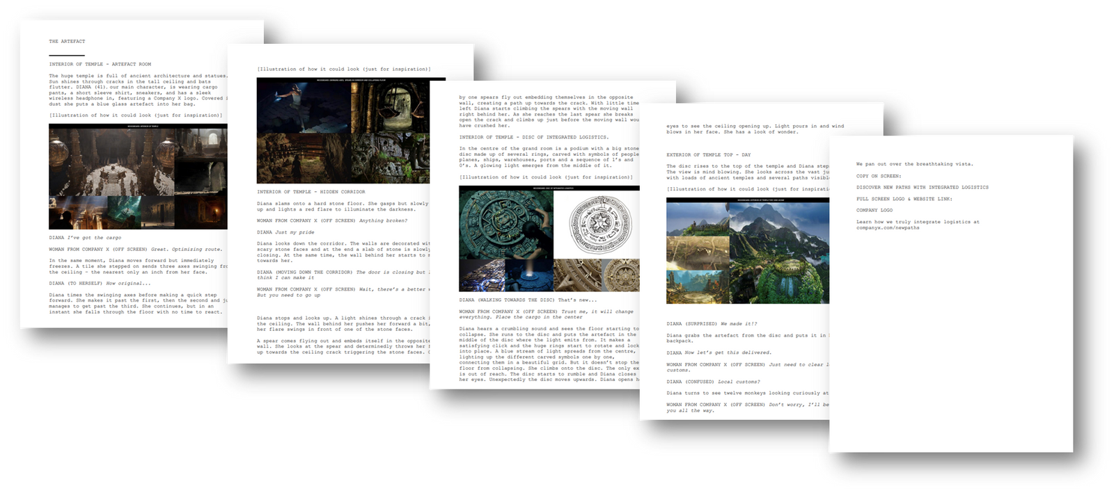 Maersk campaign storyboard and visuals